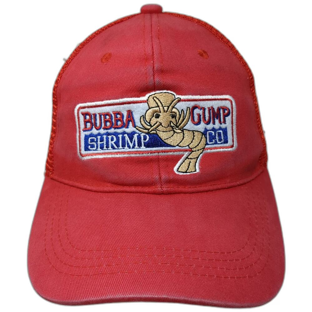 Bubba Gump Shrimp Co Red One Size Trucker Hat Mesh Snapback Movie Logo Forrest